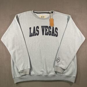 Las Vegas Sweatshirt Mens 2XL Blue New York Popular Logo Fleece Lined Cotton NWT
